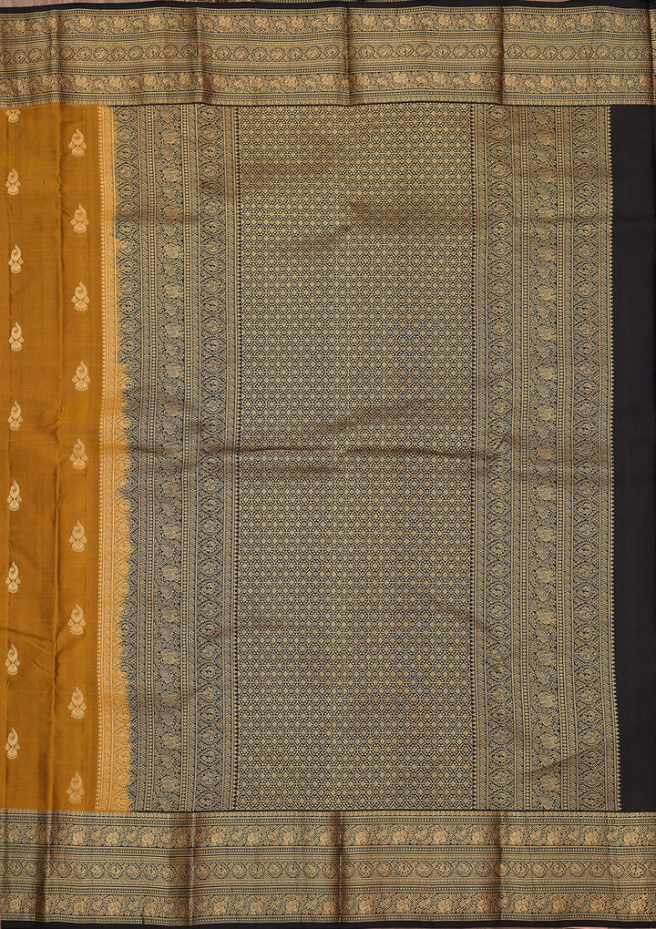Mustard Zariwork (Gold) Pure Silk Silk_Saree
