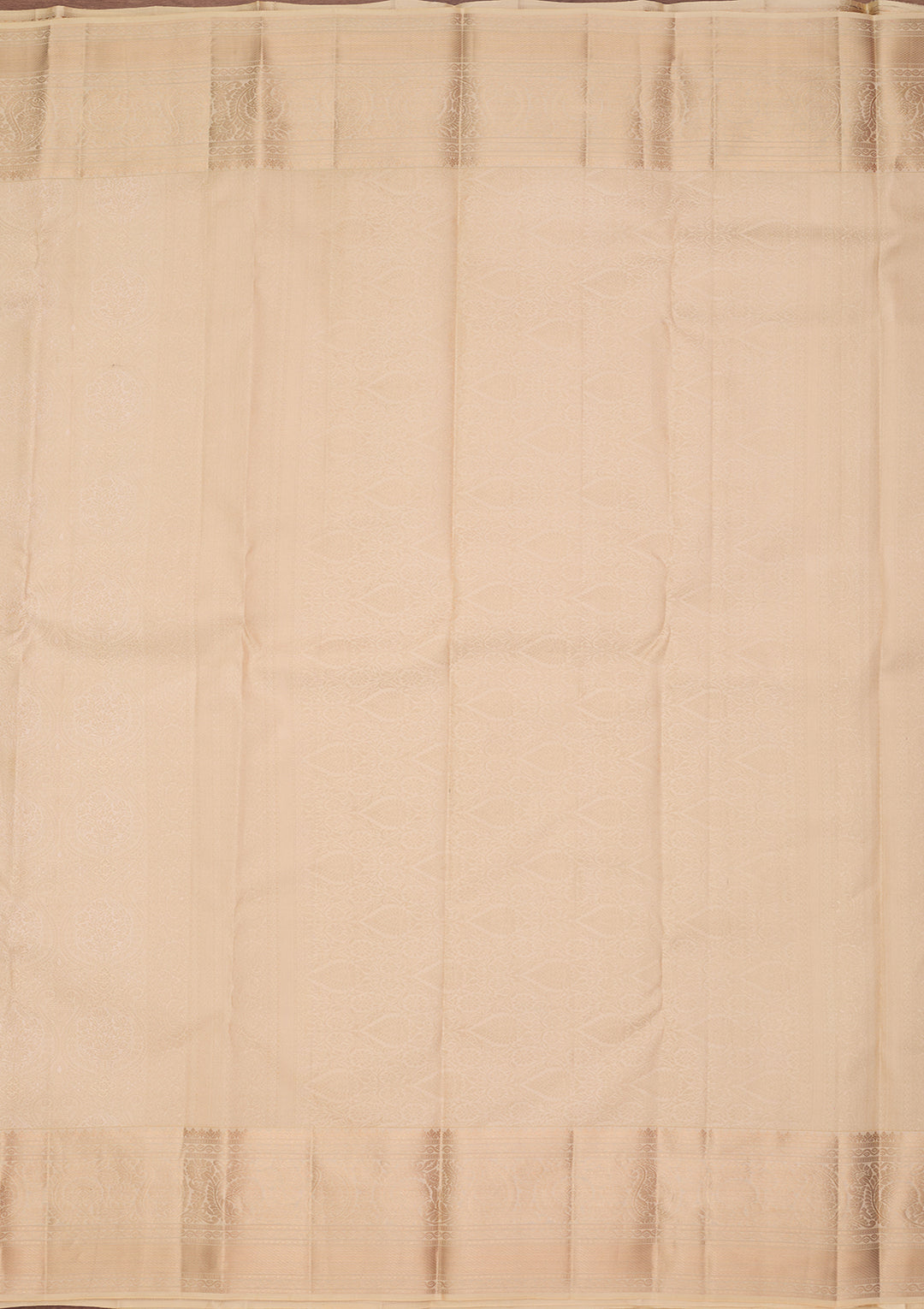 Cream Silk Jaal Silver Zariwork Saree With Matching Blouse Piece