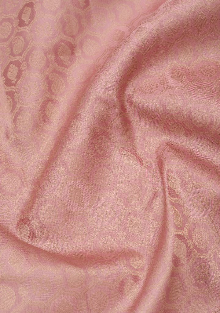 Baby Pink Kanjivaram Pure Silk Saree