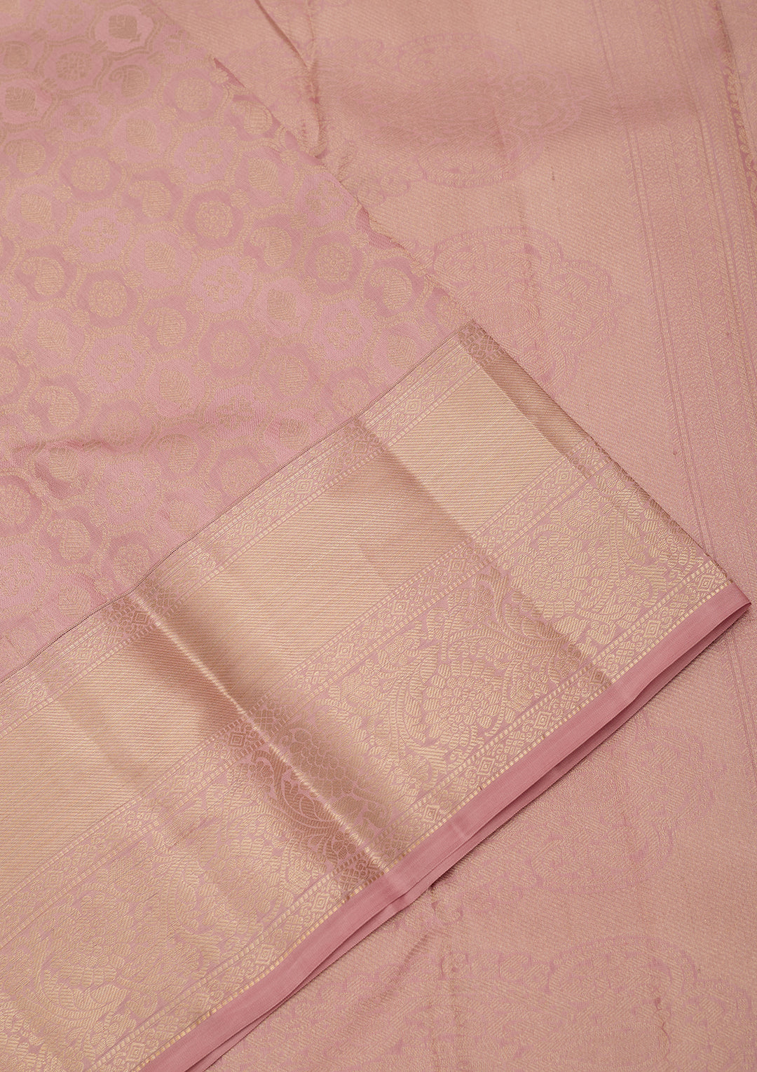 Baby Pink Kanjivaram Pure Silk Saree