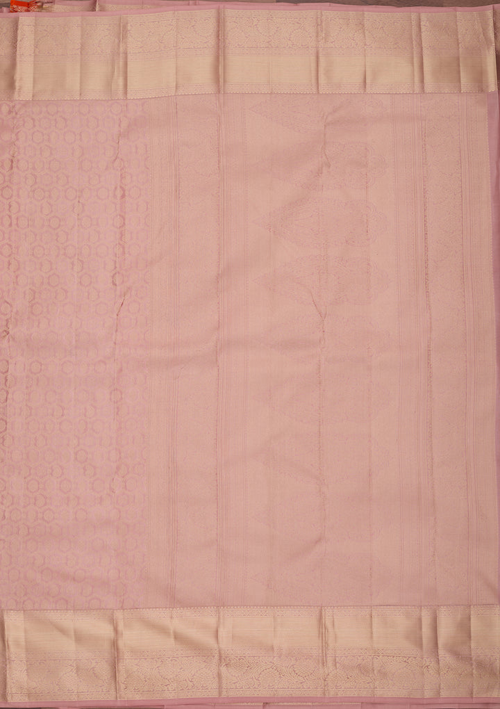 Baby Pink Kanjivaram Pure Silk Saree