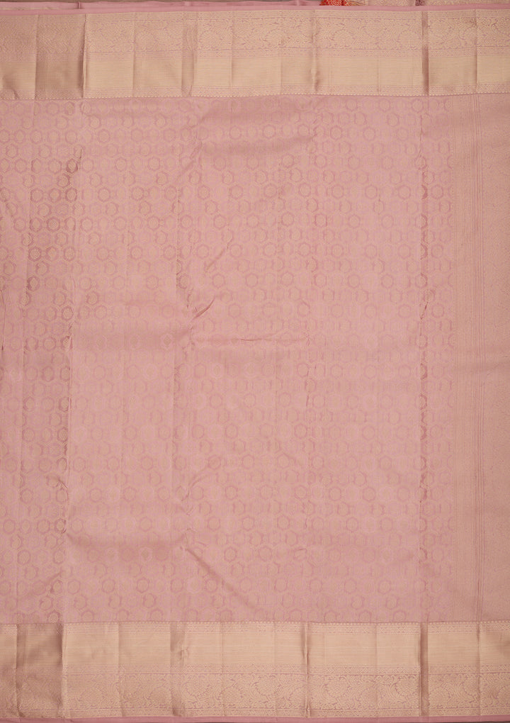 Baby Pink Kanjivaram Pure Silk Saree