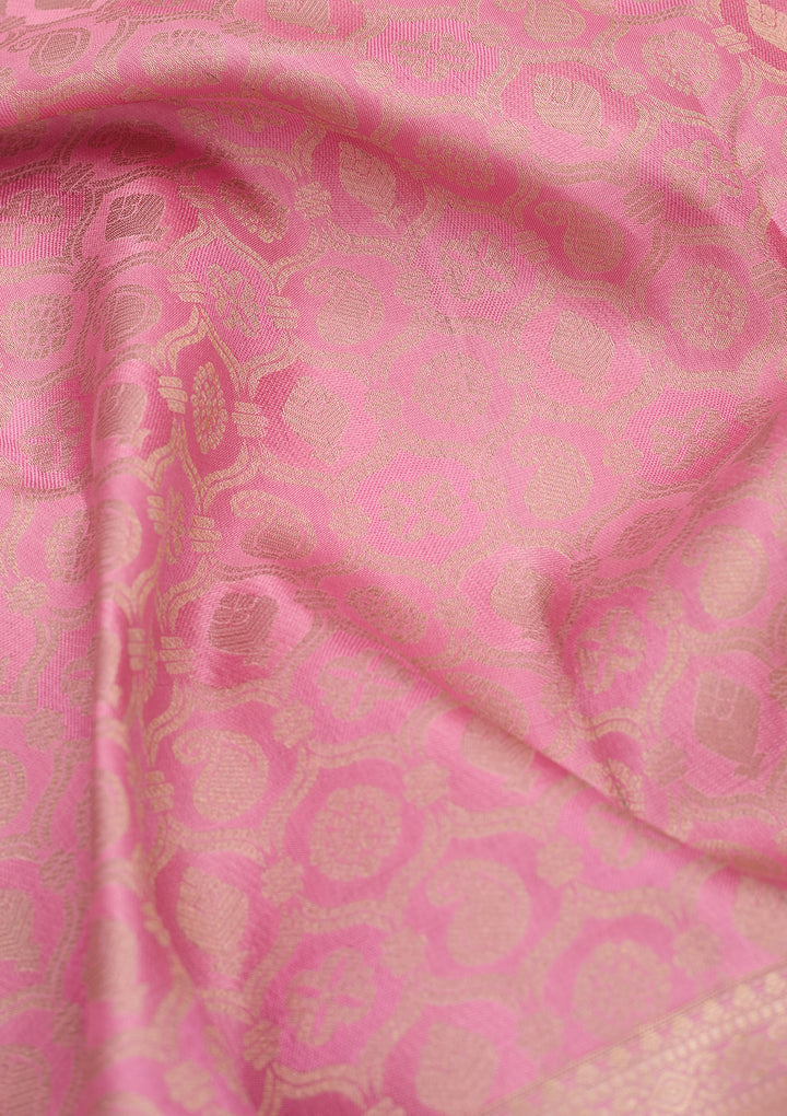 Pink Kanjivaram Pure Silk Saree