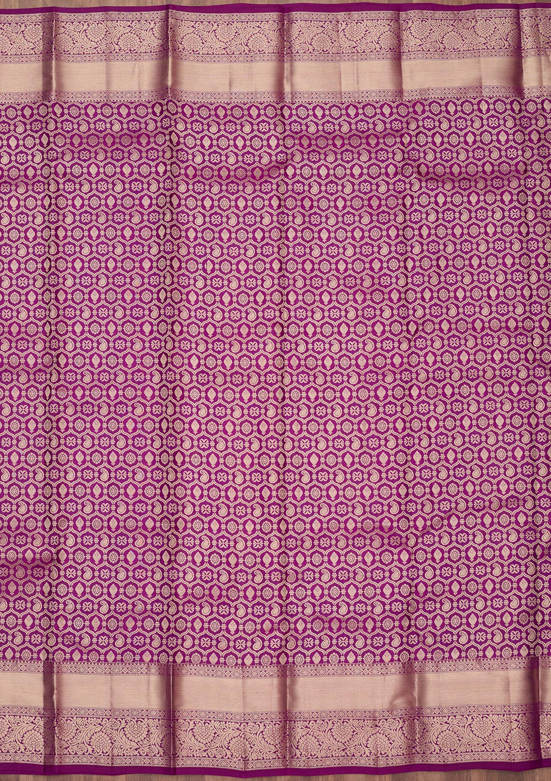 Purple Zariwork (Silver) Silk Silk_Saree