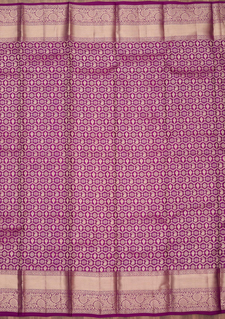 Purple Zariwork (Silver) Silk Silk_Saree