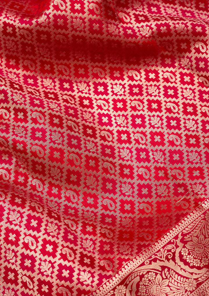 Red Zariwork (Gold) Silk Silk_Saree