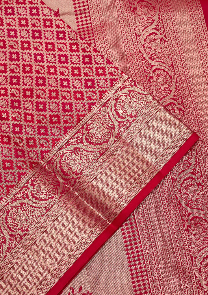 Red Zariwork (Gold) Silk Silk_Saree