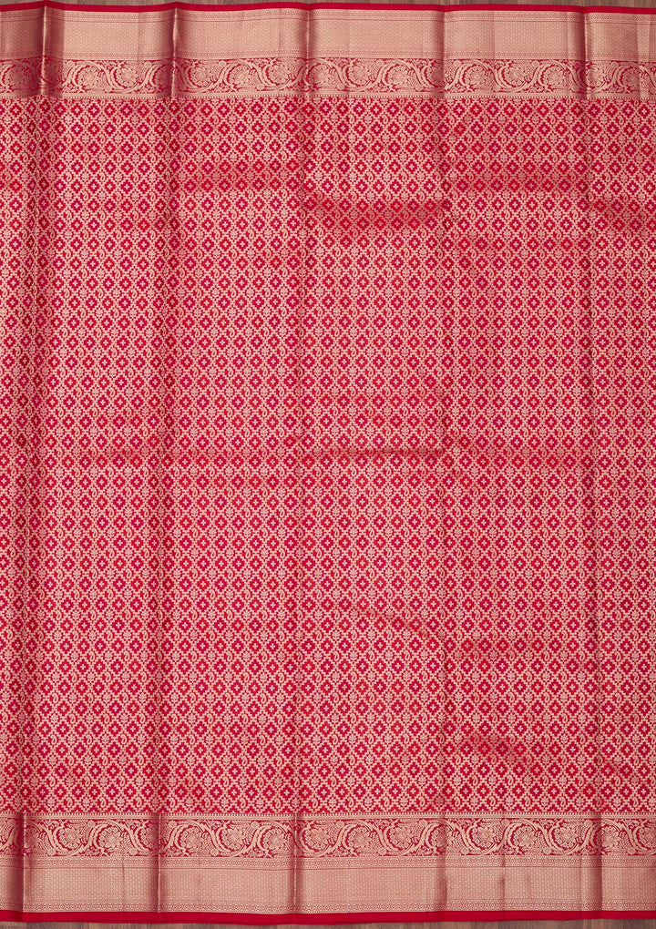 Red Zariwork (Gold) Silk Silk_Saree