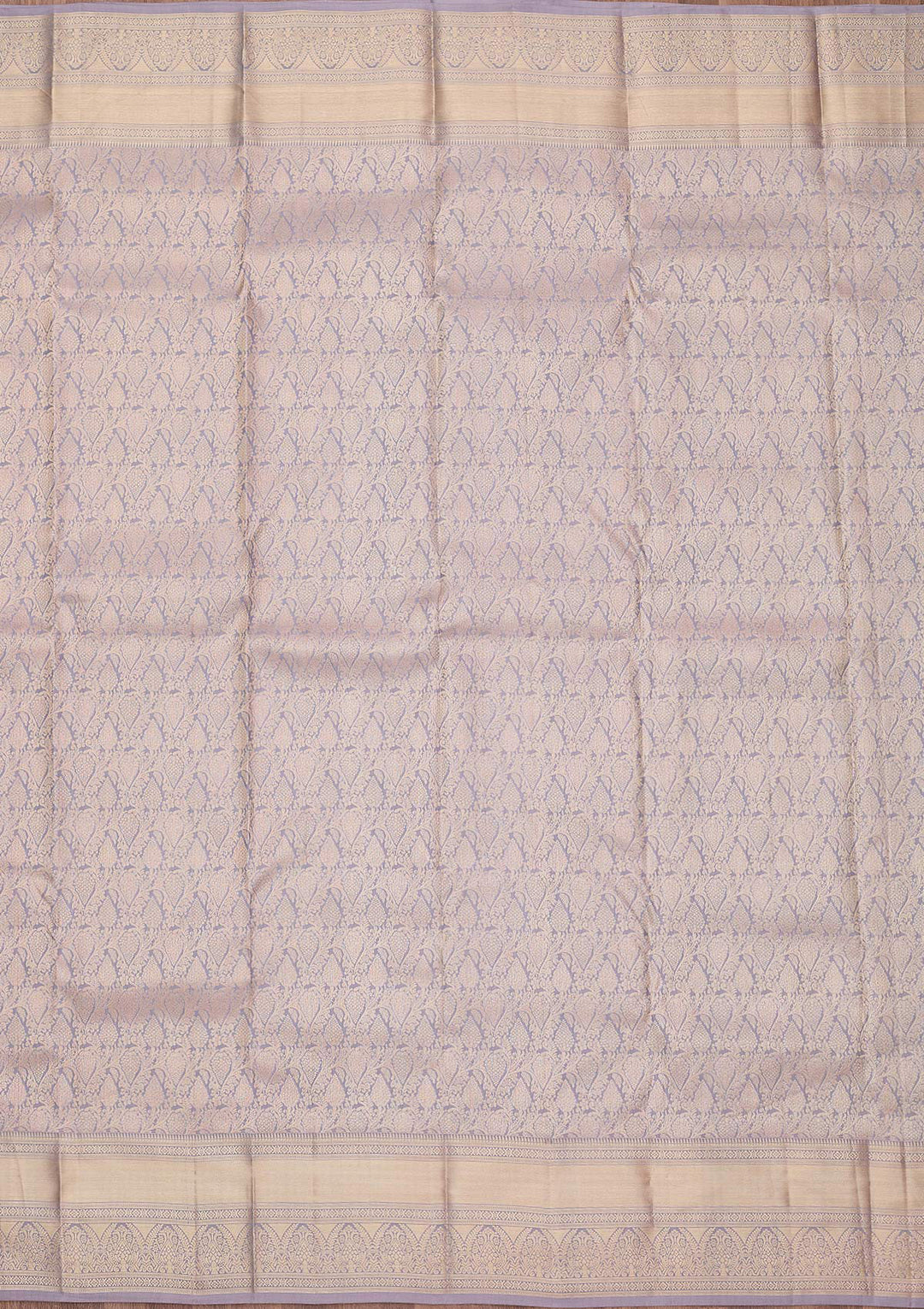Grey Zariwork (Silver) Silk Silk_Saree