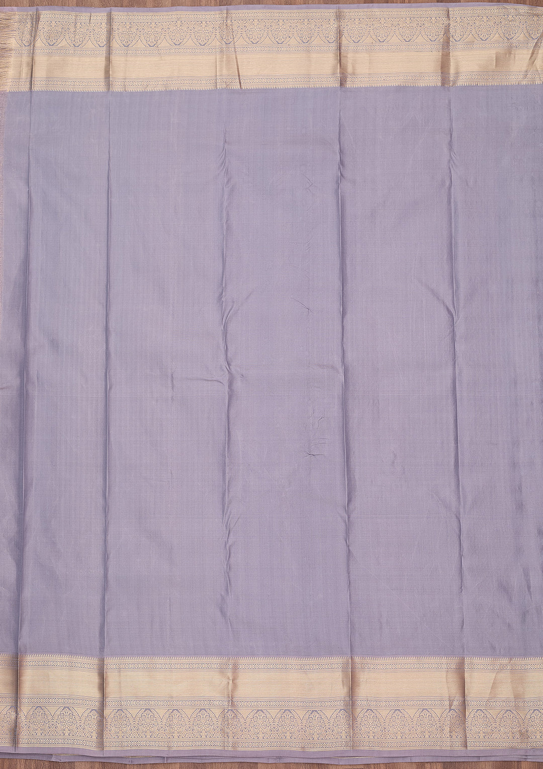 Grey Zariwork (Silver) Silk Silk_Saree