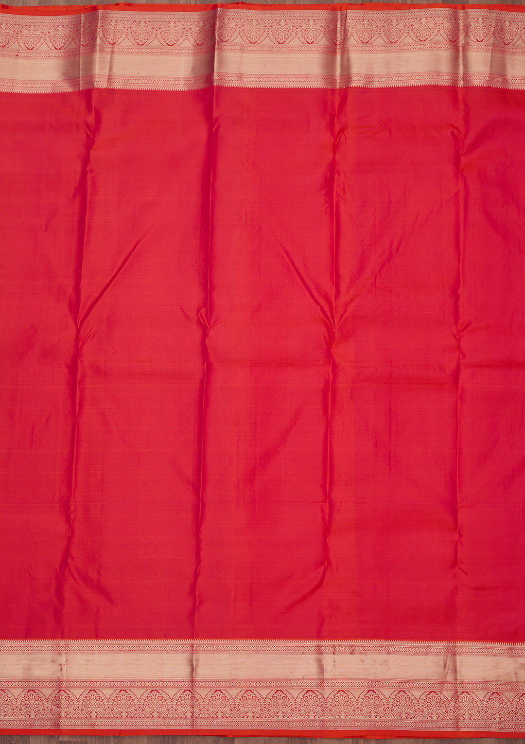 Orange Silk Jaal Gold Zariwork Saree With Matching Blouse Piece