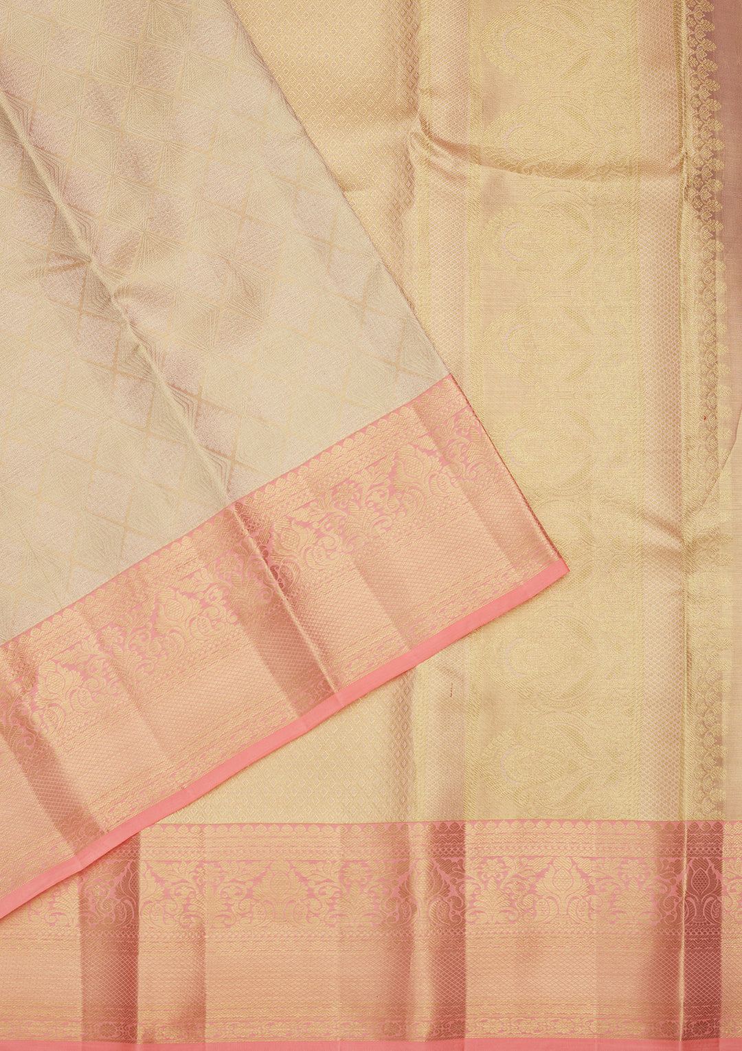 Gold Silk Jaal Gold Zariwork Saree With Matching Blouse Piece