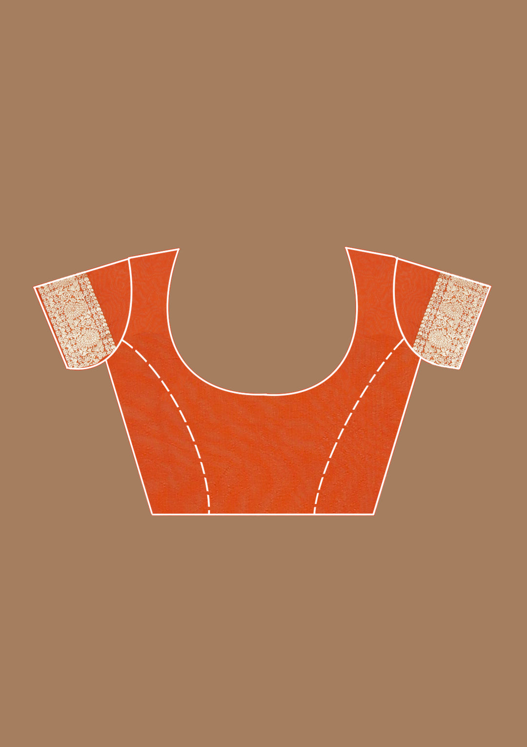 Orange Georgette Buti Stonework Saree With Matching Blouse Piece