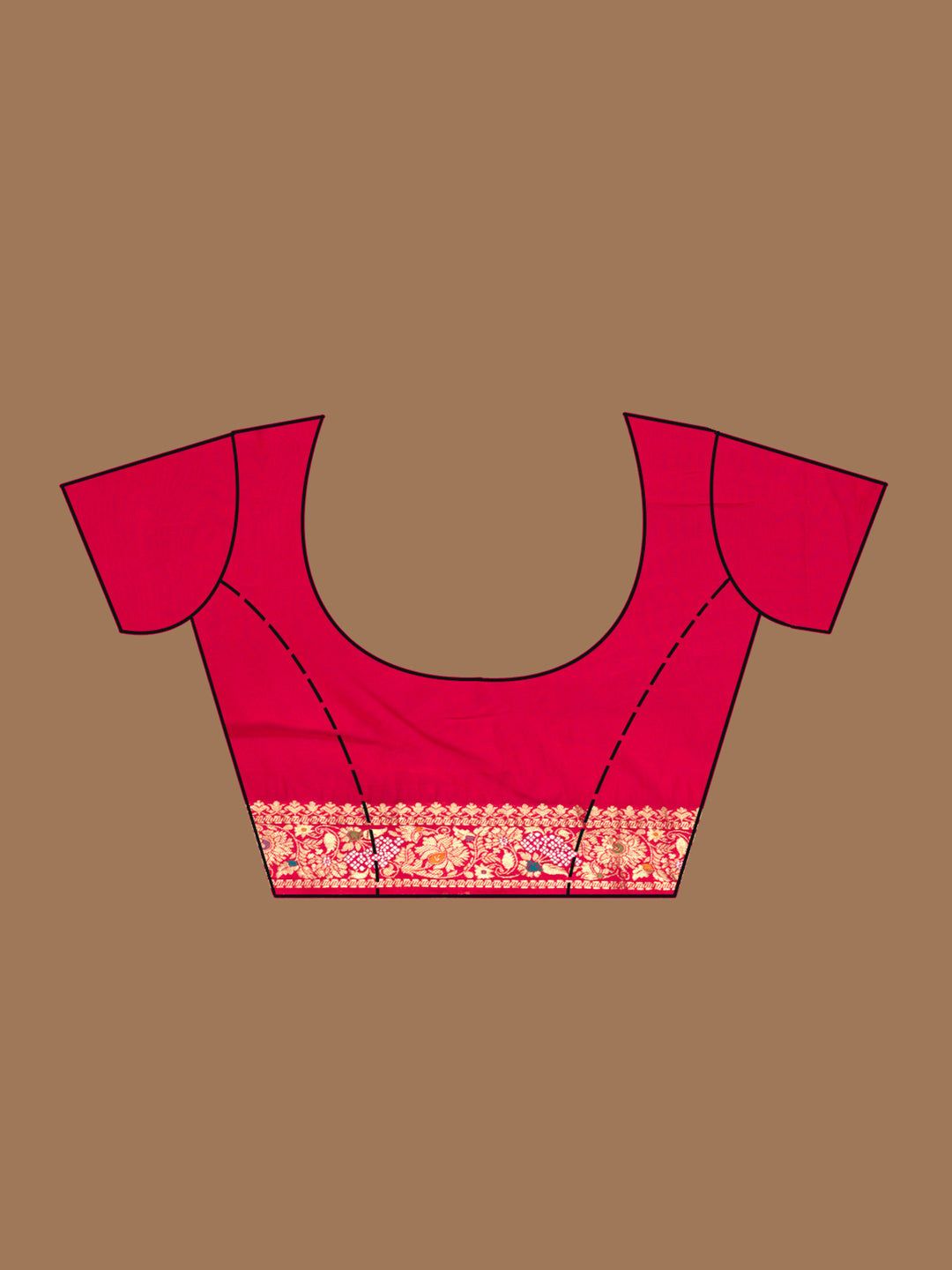 Rani Pink Georgette Buti Stonework Saree With Matching Blouse Piece