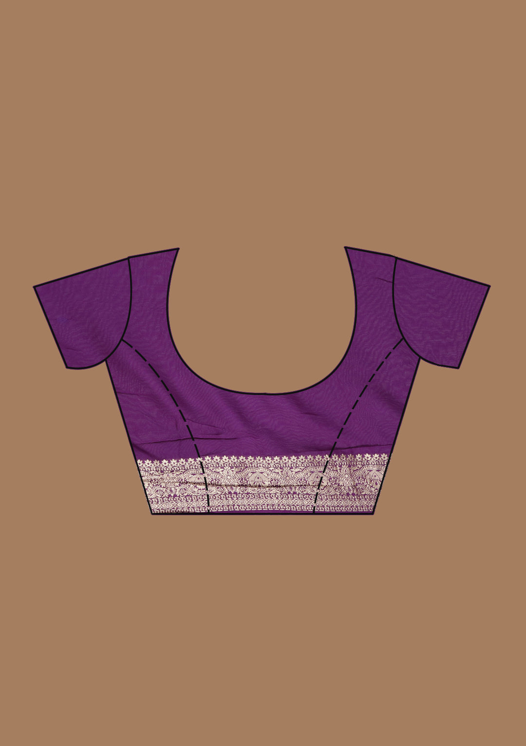 Purple Georgette Buti Gold Zariwork Saree With Matching Blouse Piece
