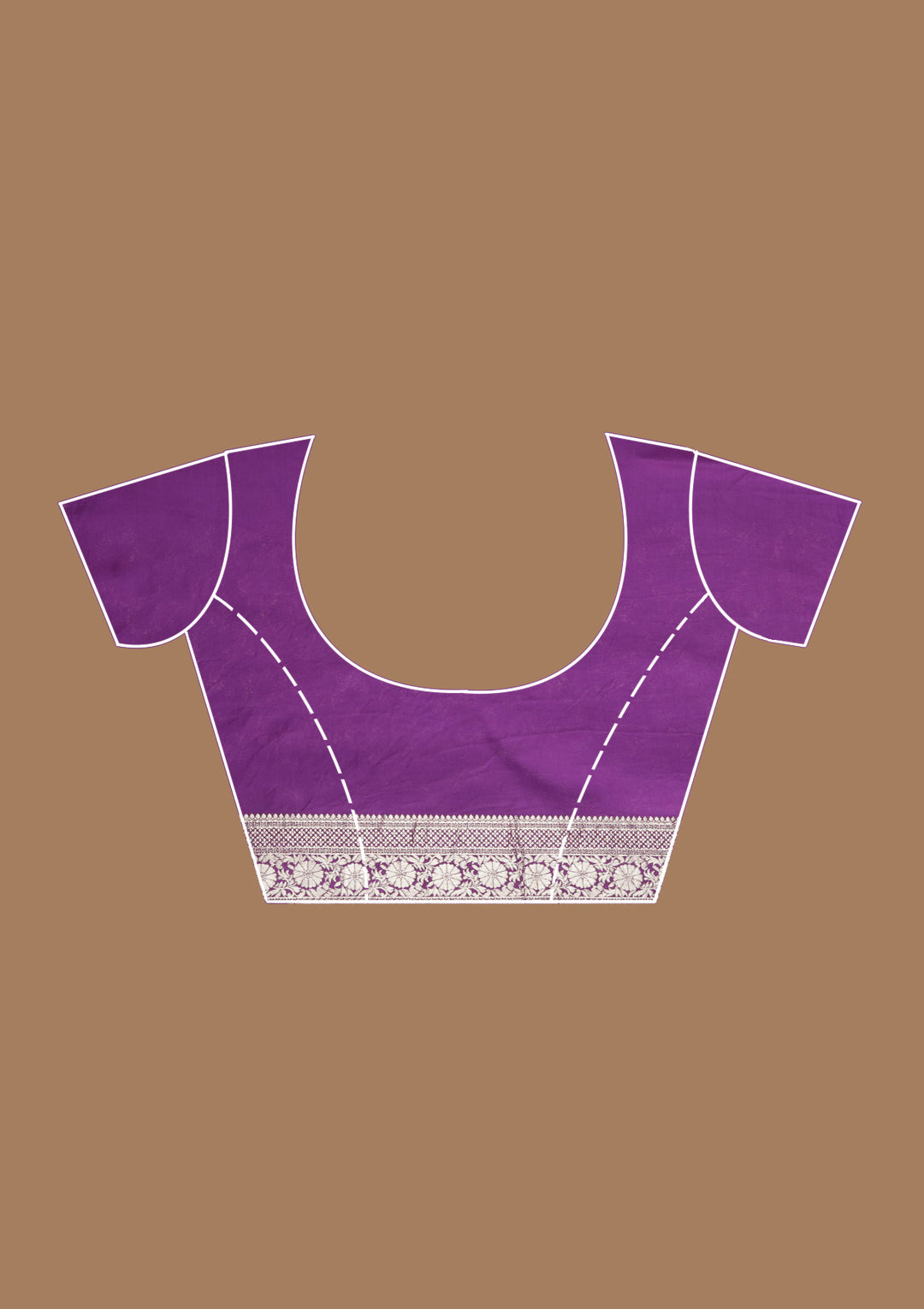 Purple Georgette Jaal Gold Zariwork Saree With Matching Blouse Piece