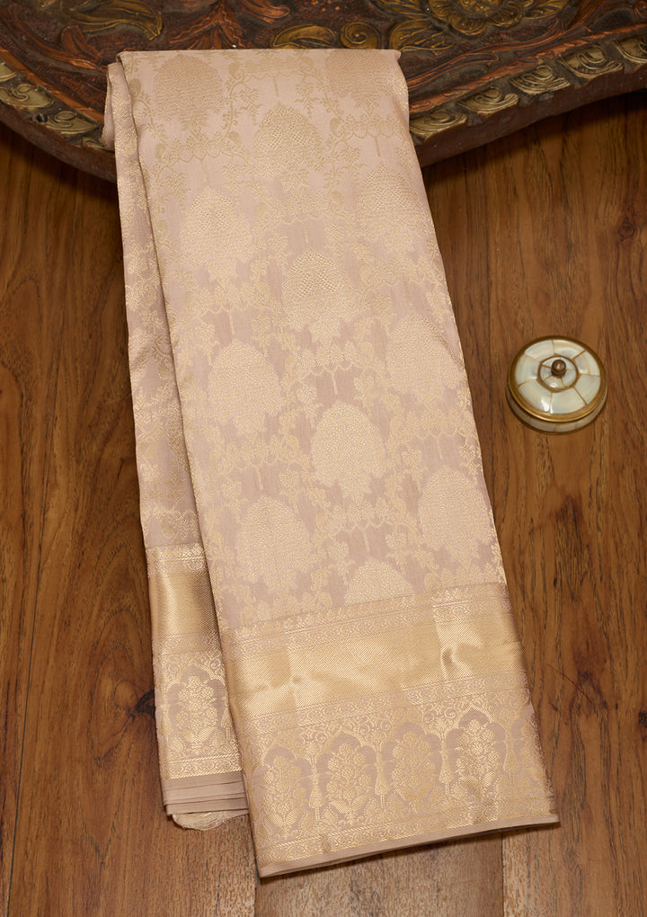 Mauve Zariwork (Gold) Silk Saree