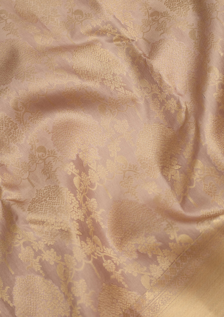 Mauve Zariwork (Gold) Silk Saree