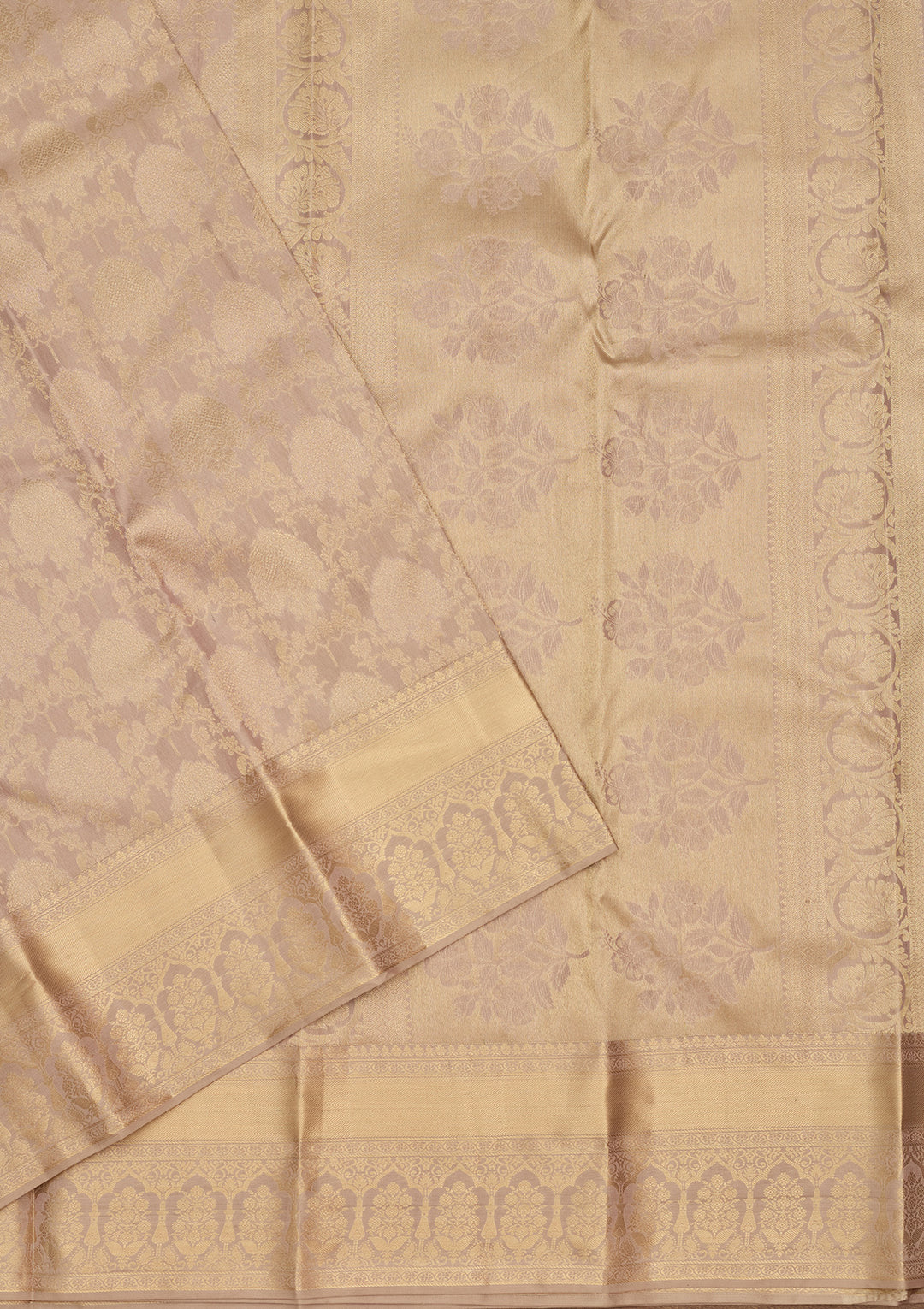 Mauve Zariwork (Gold) Silk Saree