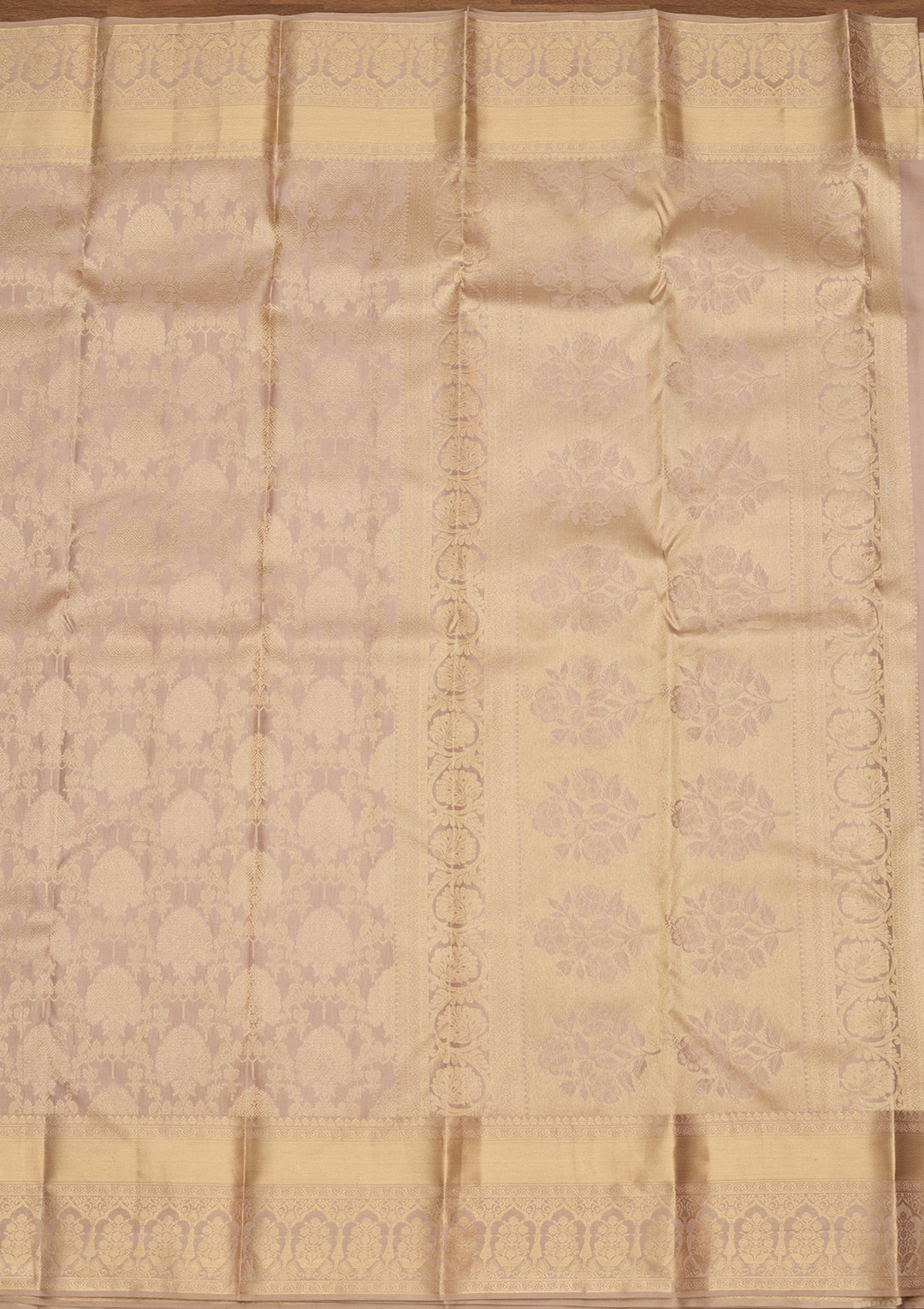 Mauve Zariwork (Gold) Silk Saree