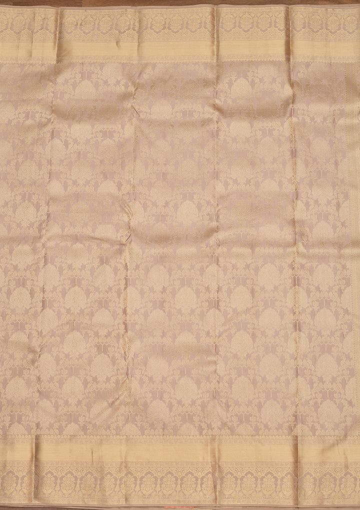 Mauve Zariwork (Gold) Silk Saree