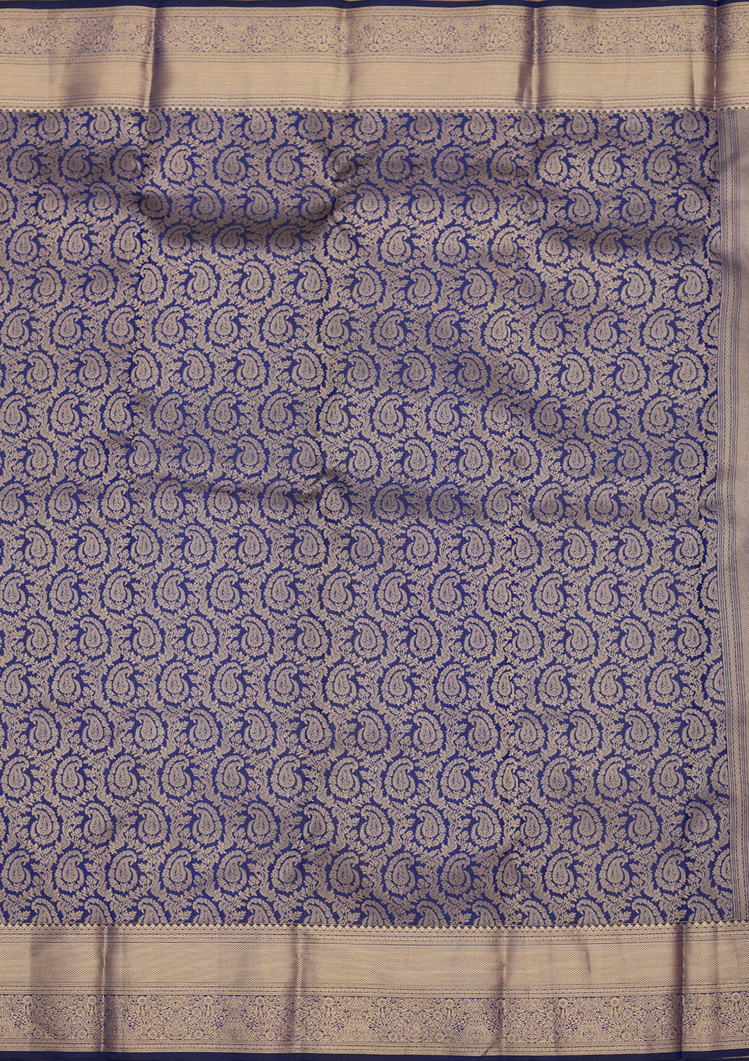 Royal Blue Zariwork (Gold) Silk Saree