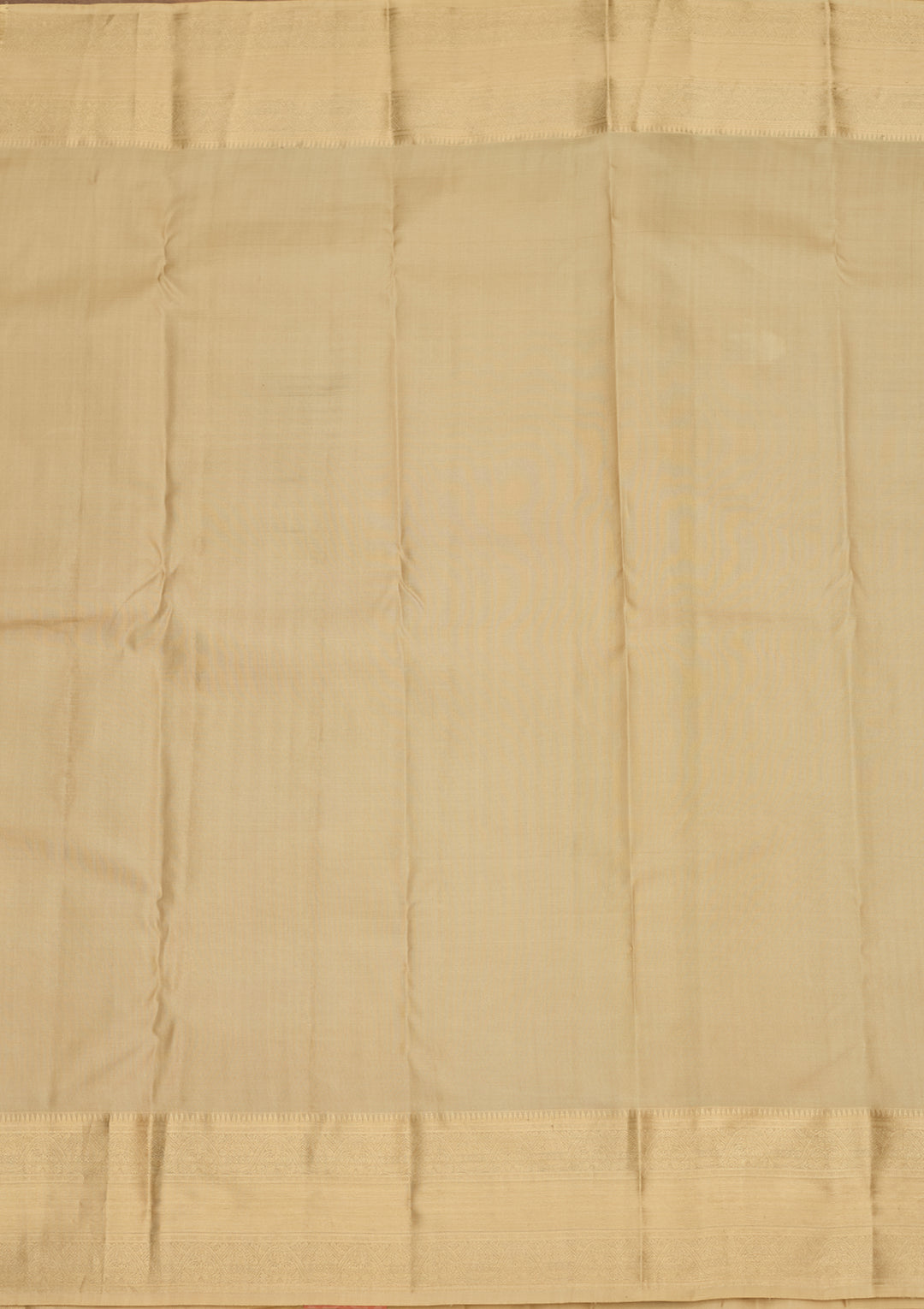 Beige Zariwork (Gold) Silk Saree