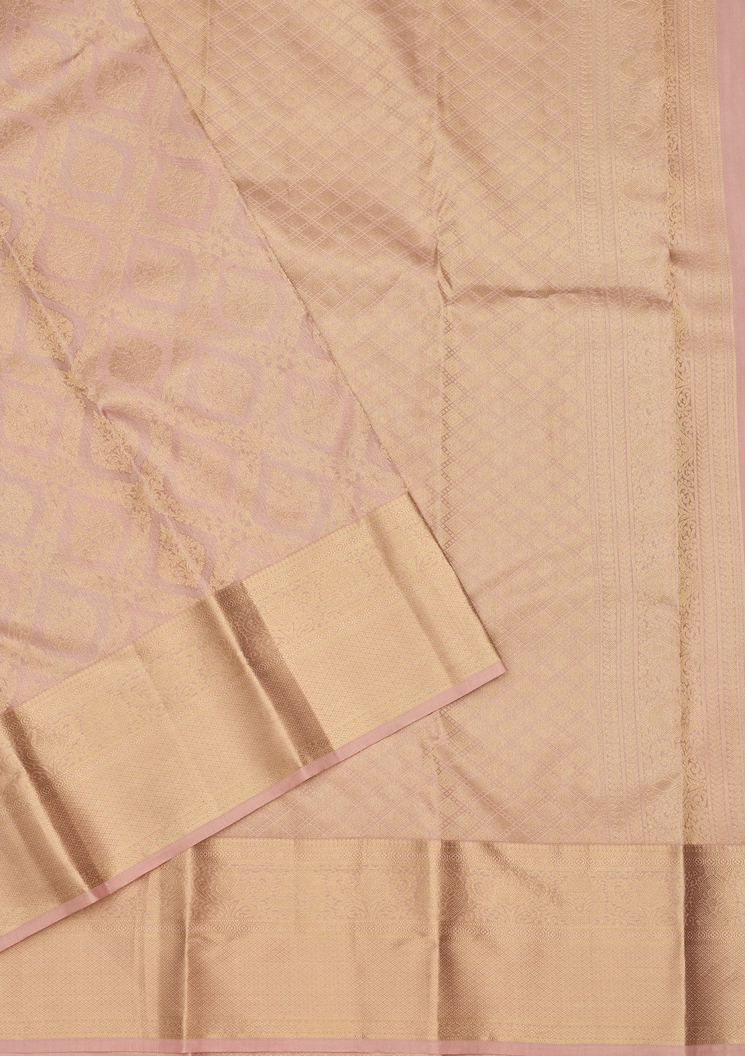 Mauve Silk Jaal Saree With Matching Blouse Piece