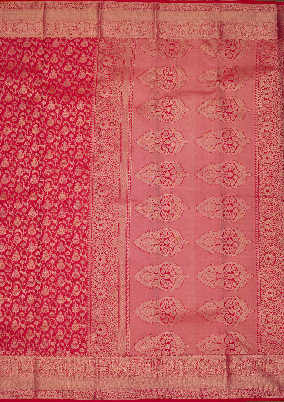 Rani Pink Zariwork (Gold) Silk Saree