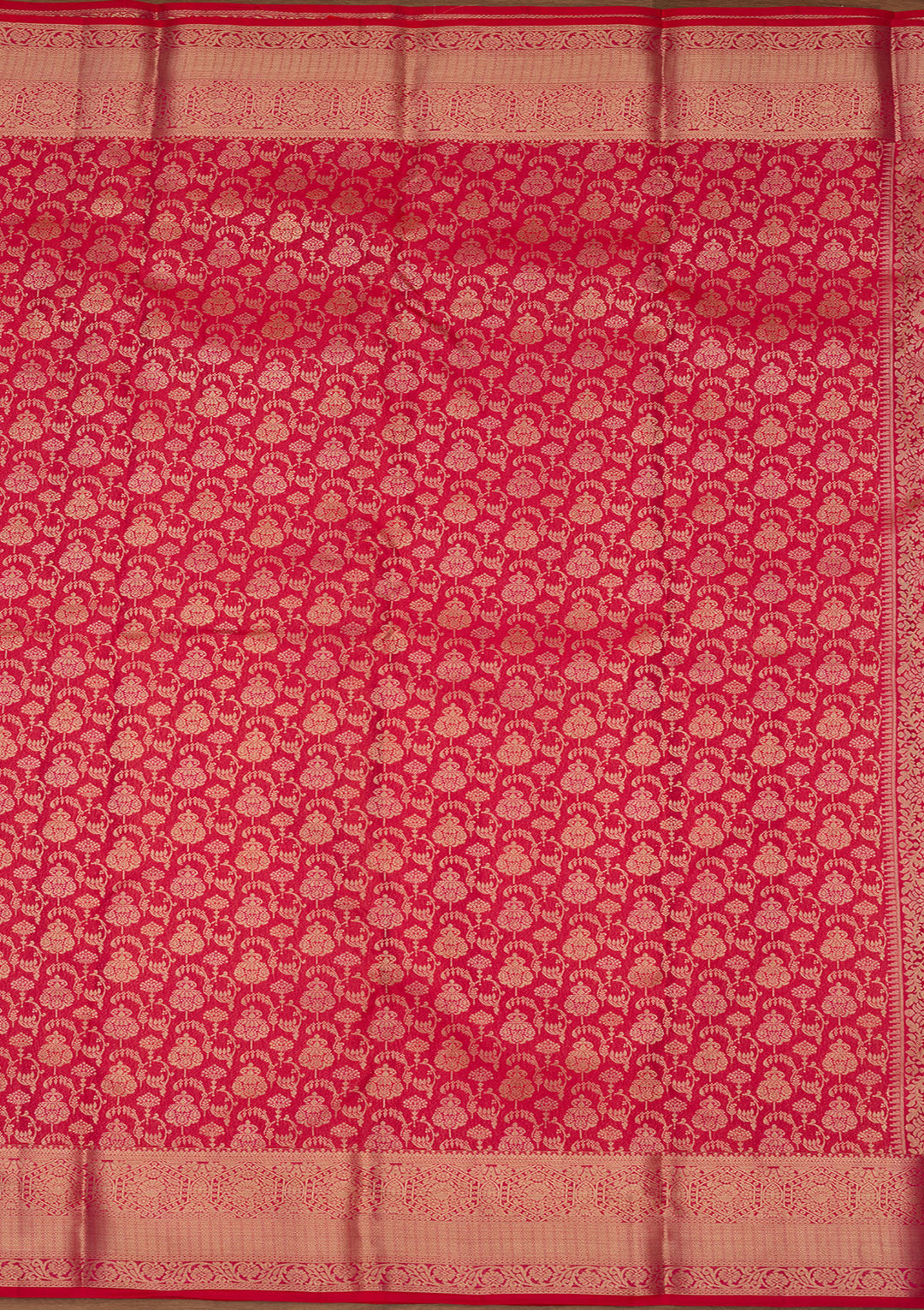 Rani Pink Zariwork (Gold) Silk Saree