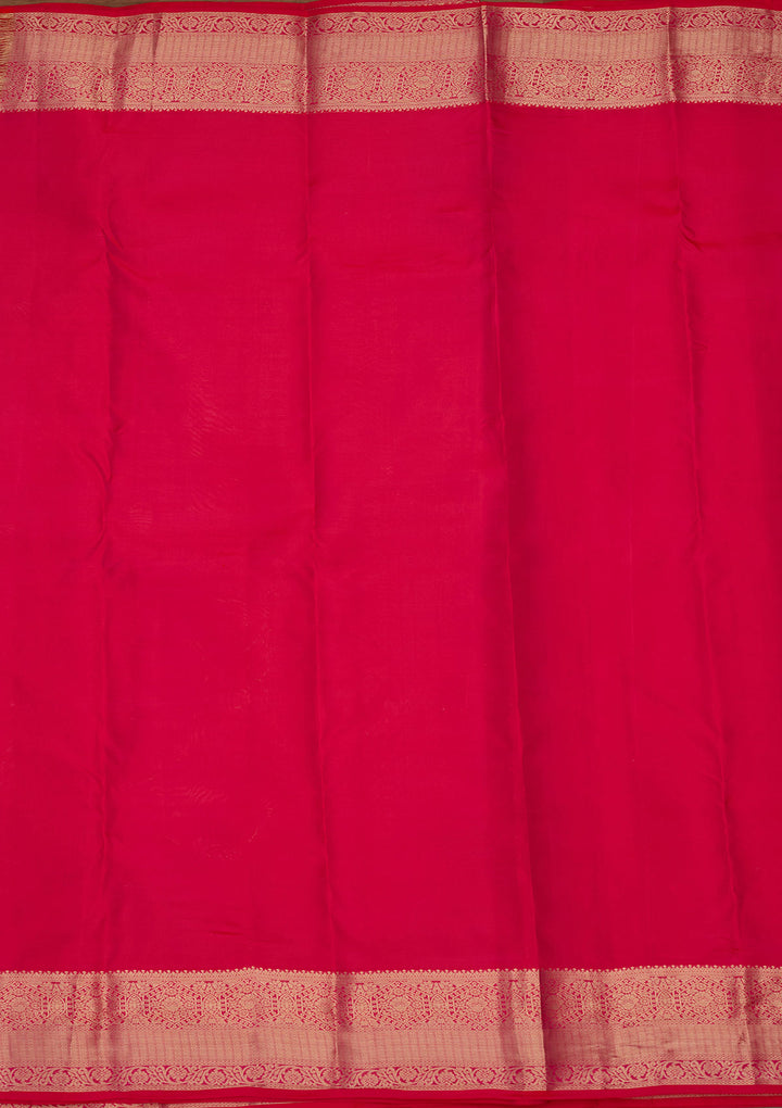 Rani Pink Zariwork (Gold) Silk Saree