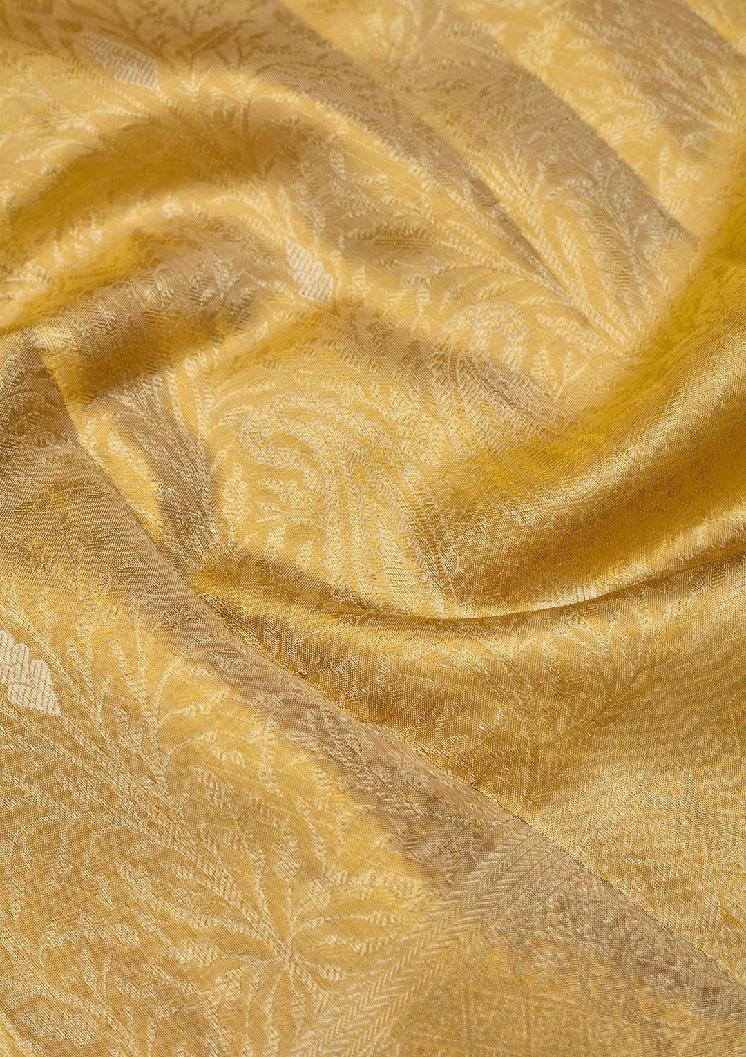Gold Silk Jaal Gold Zariwork Saree With Matching Blouse Piece