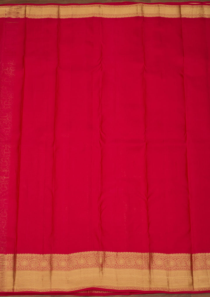 Rani Pink Zariwork (Gold) Silk Saree