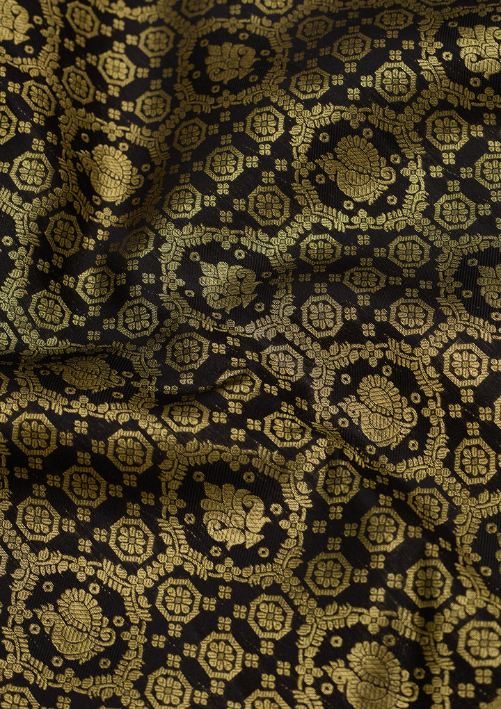 Black Zariwork (Gold) Pure Silk Saree