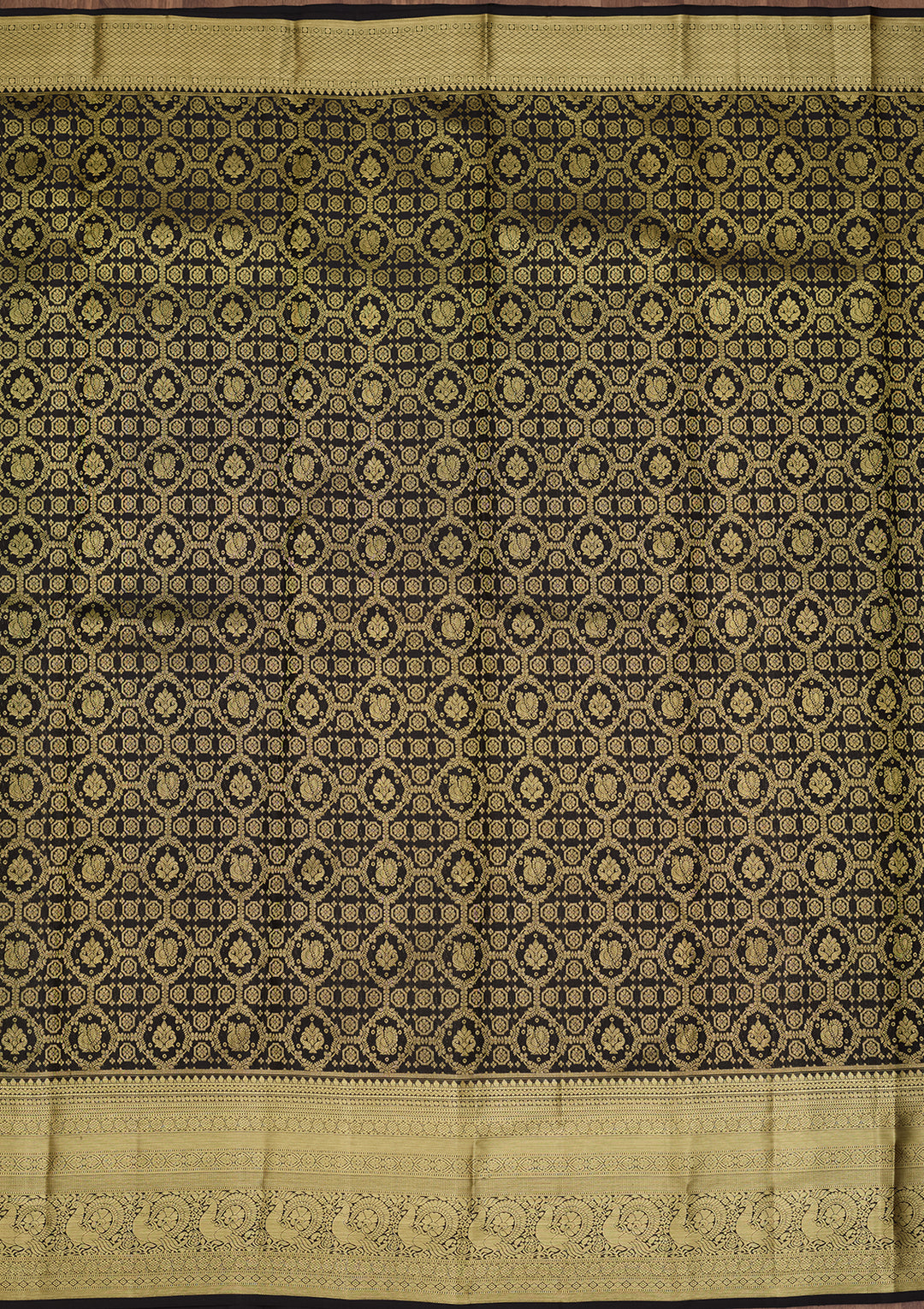 Black Zariwork (Gold) Pure Silk Saree