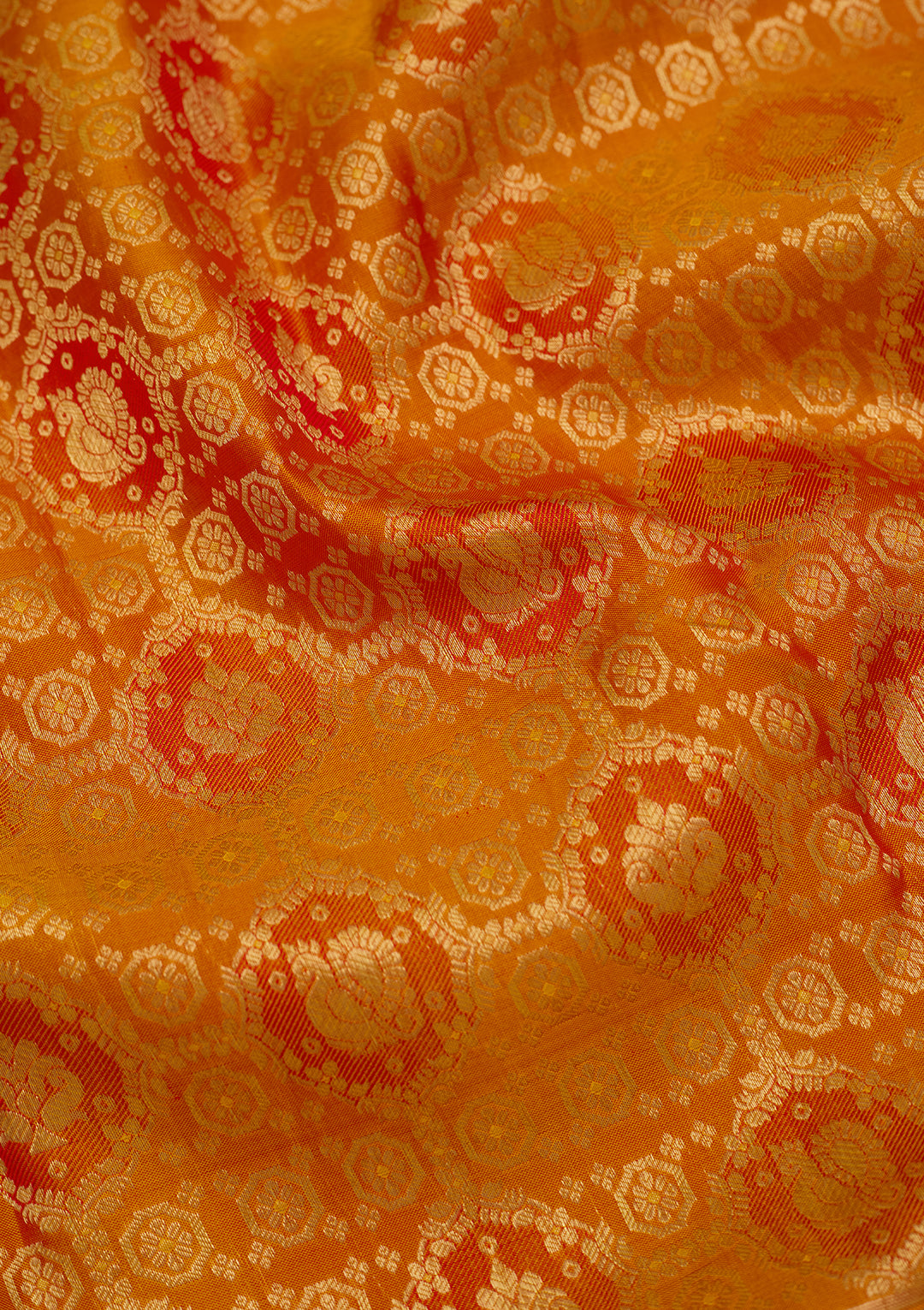 Mustard Zariwork (Gold) Pure Silk Saree