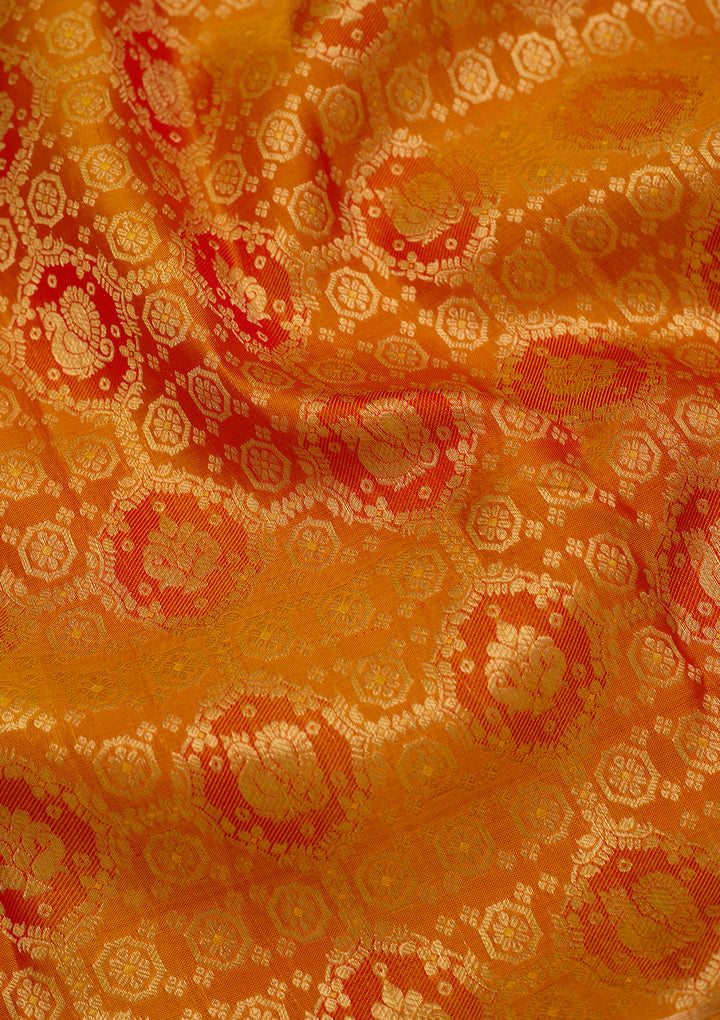 Mustard Zariwork (Gold) Pure Silk Saree