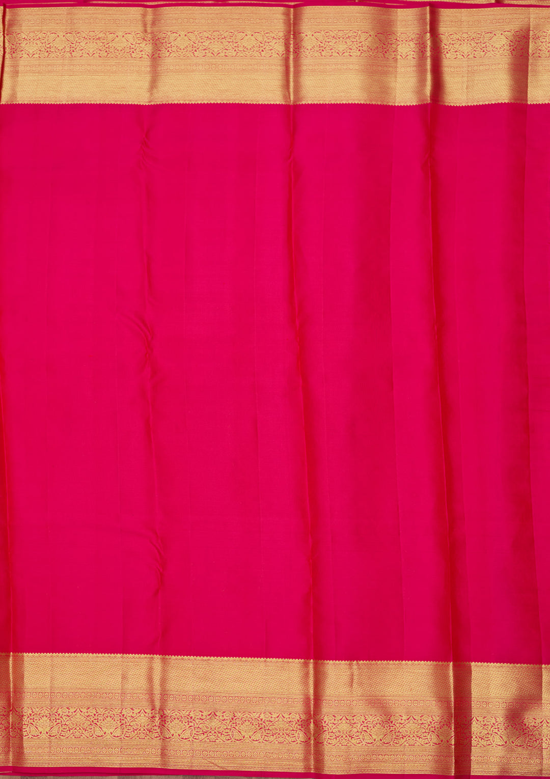 Rani Pink Silk Jaal Gold Zariwork Saree With Matching Blouse Piece