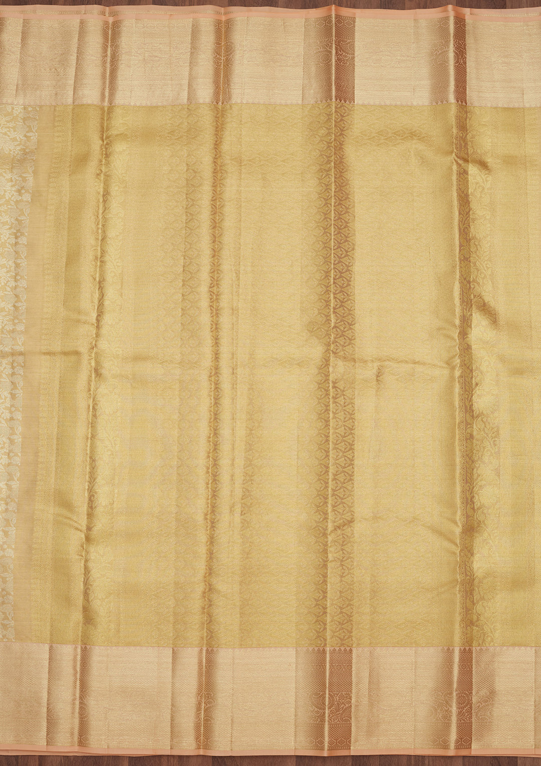 Gold Silk Jaal Gold Zariwork Saree With Matching Blouse Piece