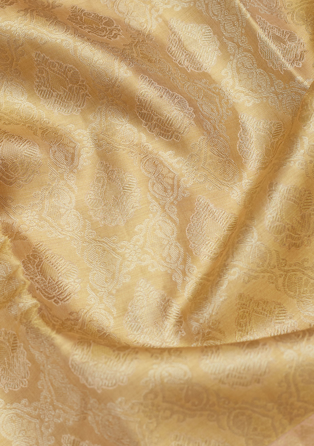 Gold Silk Jaal Gold Zariwork Saree With Matching Blouse Piece