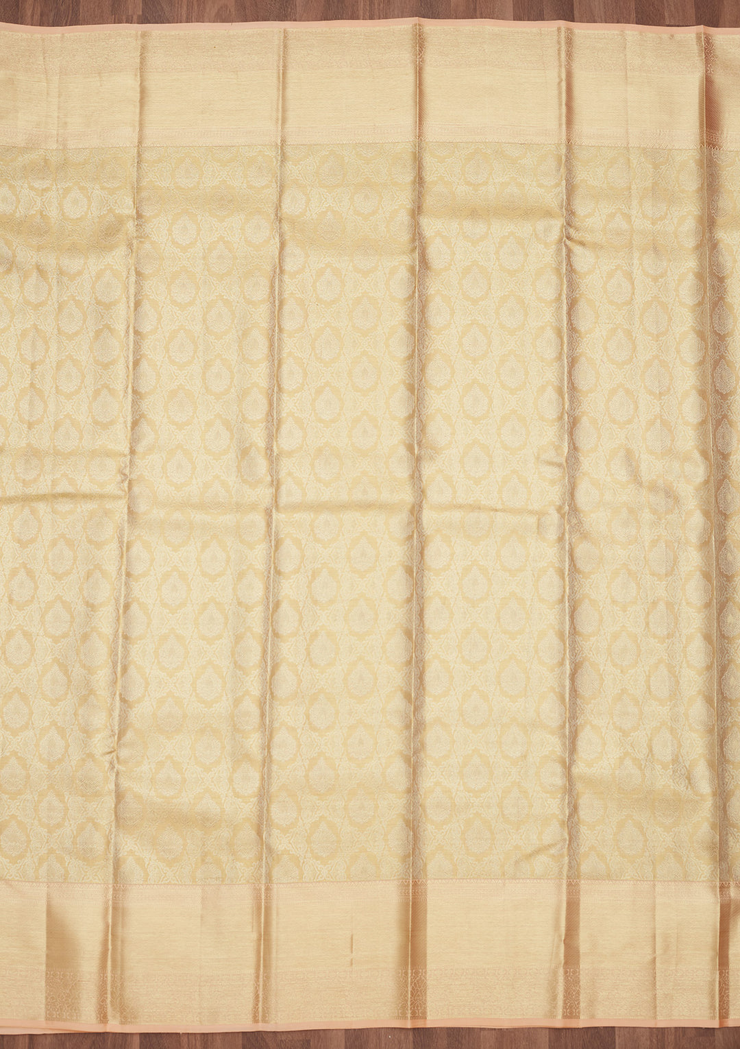 Gold Silk Jaal Gold Zariwork Saree With Matching Blouse Piece