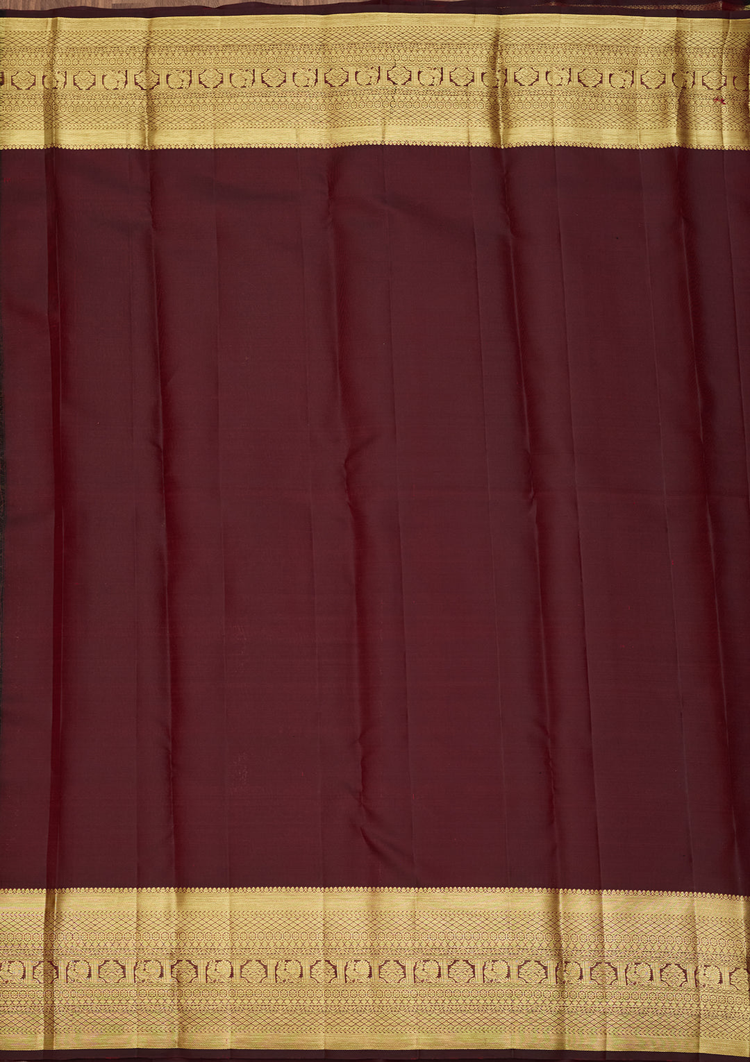 Dark Maroon Zariwork (Gold) Pure Silk Saree
