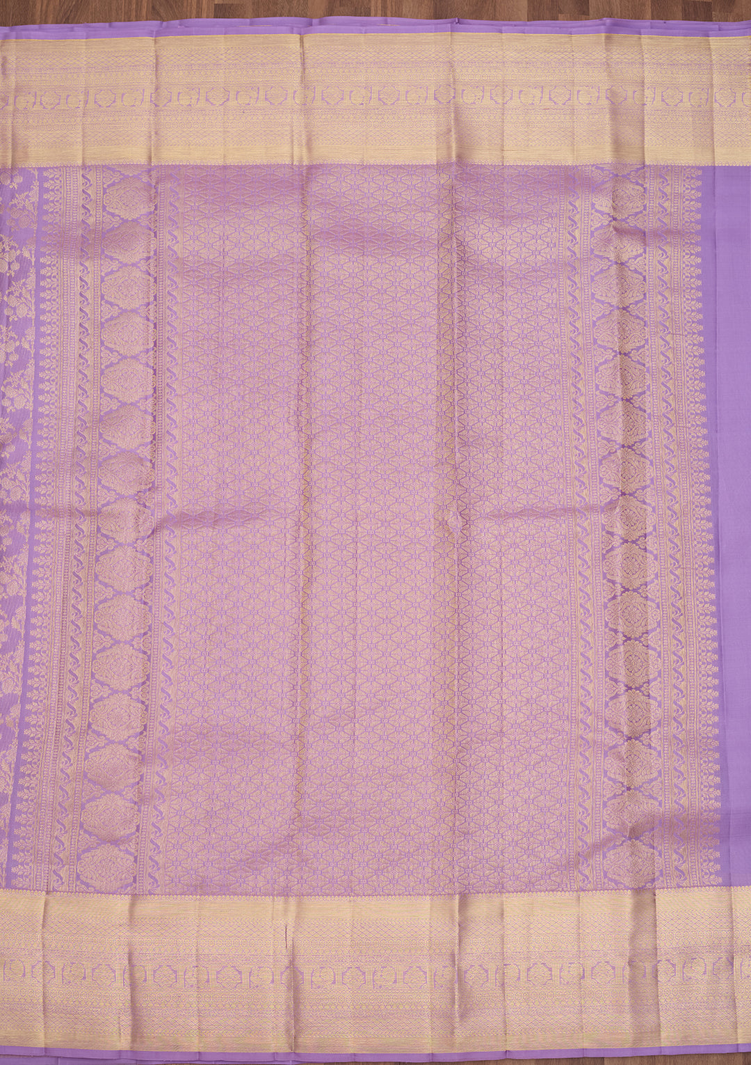 Lavender Zariwork (Gold) Pure Silk Saree