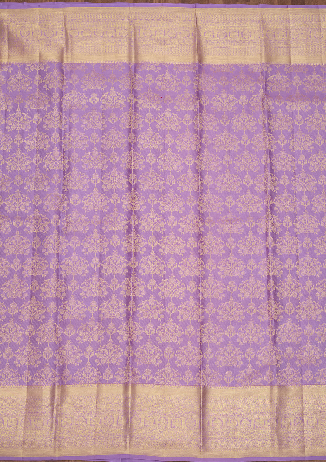 Lavender Zariwork (Gold) Pure Silk Saree