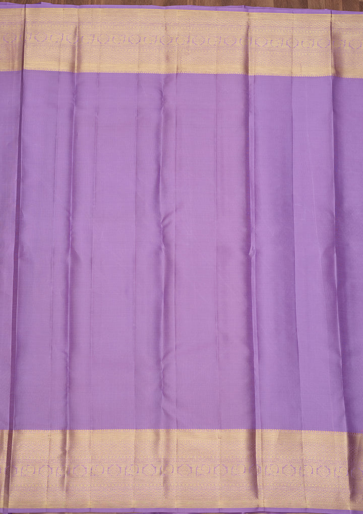Lavender Zariwork (Gold) Pure Silk Saree
