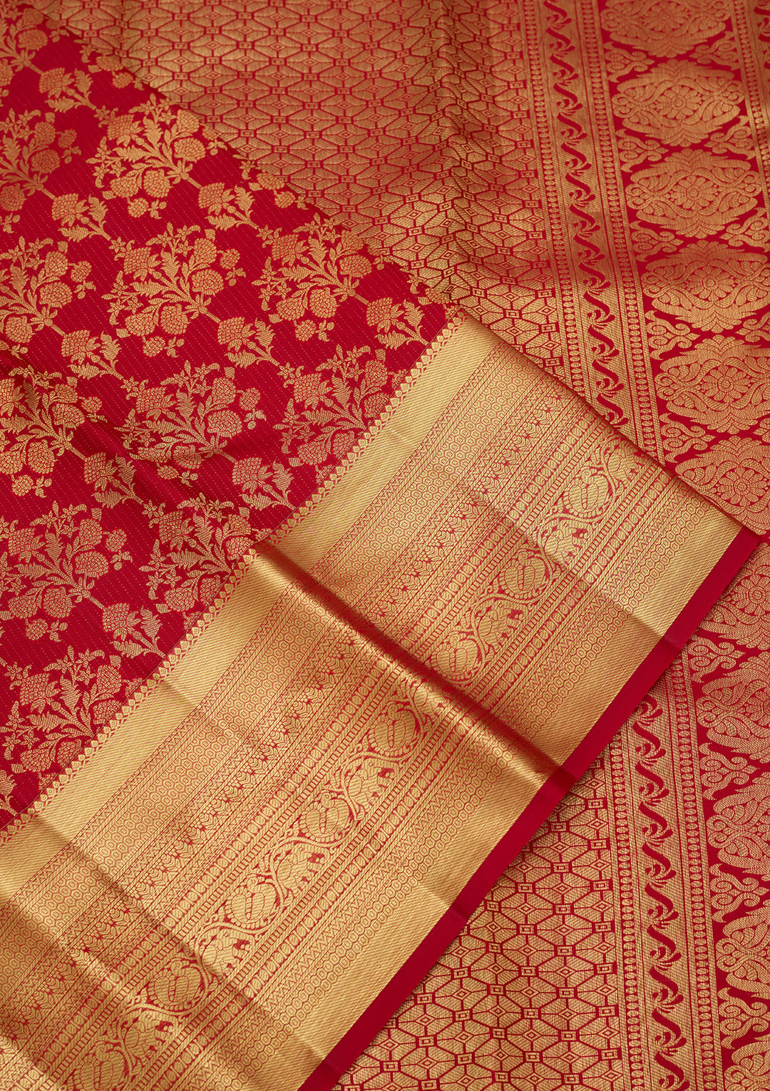 Maroon Zariwork (Gold) Pure Silk Saree