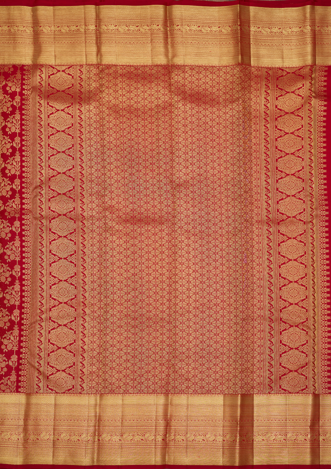 Maroon Zariwork (Gold) Pure Silk Saree