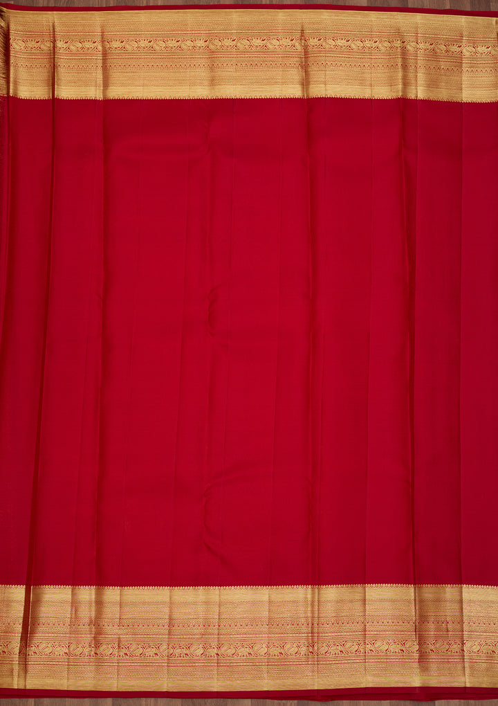 Maroon Zariwork (Gold) Pure Silk Saree