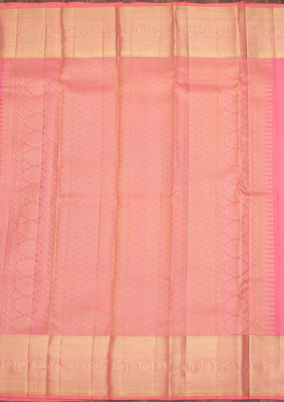 Pink Zariwork (Gold) Pure Silk Saree
