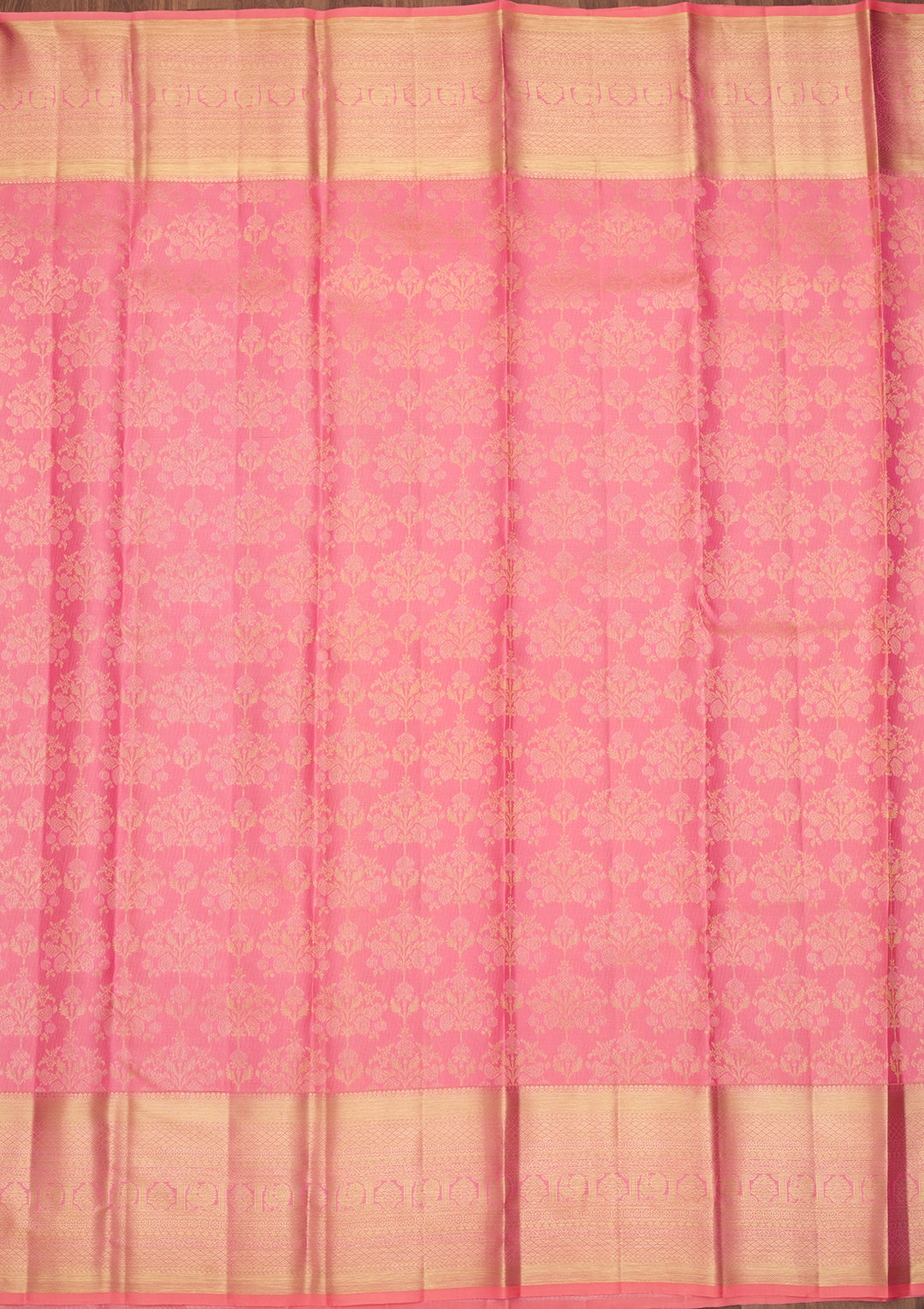 Pink Zariwork (Gold) Pure Silk Saree